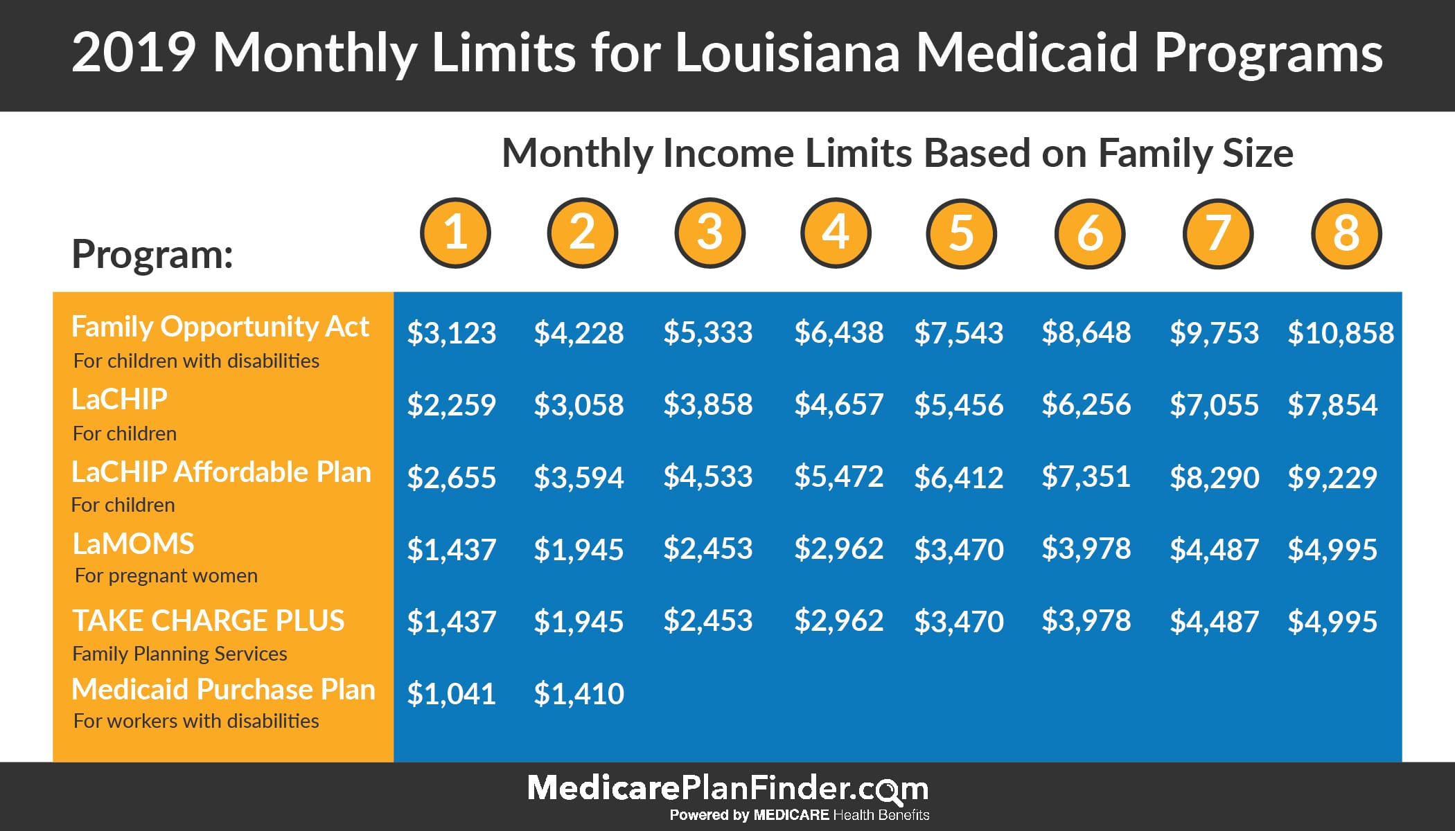 Medicaid Eligibility Income Chart Louisiana