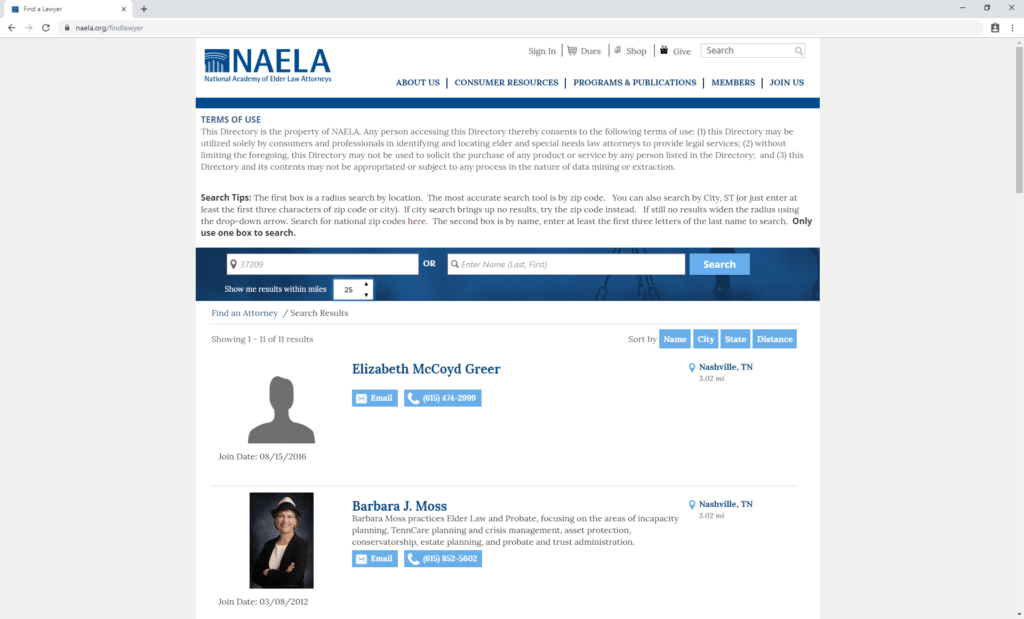 Elder Law Attorney Finder Step 3 | Medicare Plan Finder