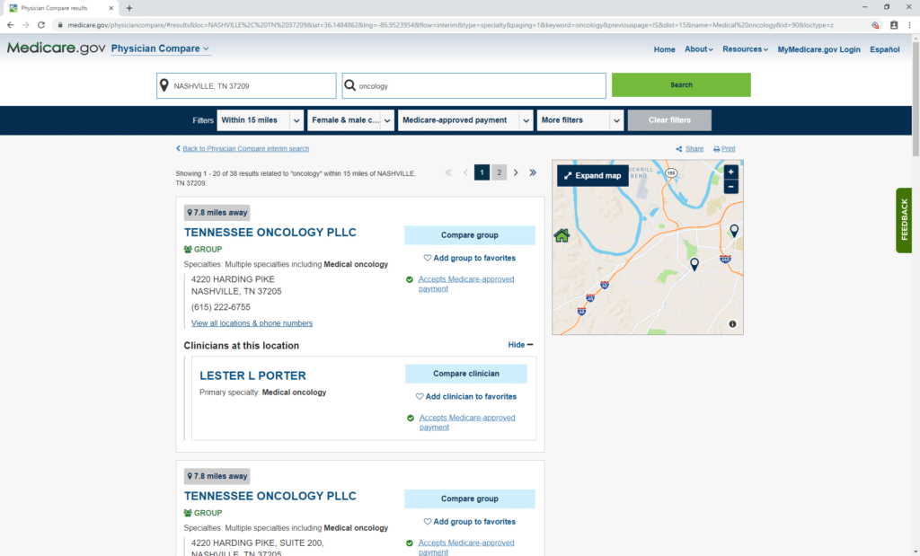 How to Find an Oncology Doctor Step 3| Medicare Plan Finder