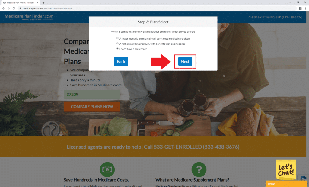 Medicare Supplement Finder Tool Step 3 | Medicare Plan Finder