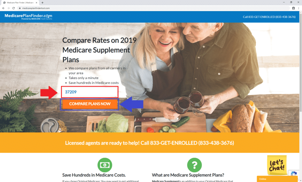 Medicare Supplement Finder Tool Step 1 | Medicare Plan Finder